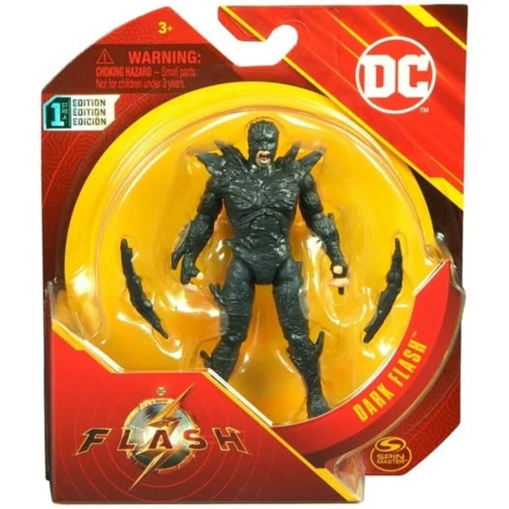 DC Comics Dark Flash Action Figure – 4” w/ 2 Accessories – The Flash Movie Toy